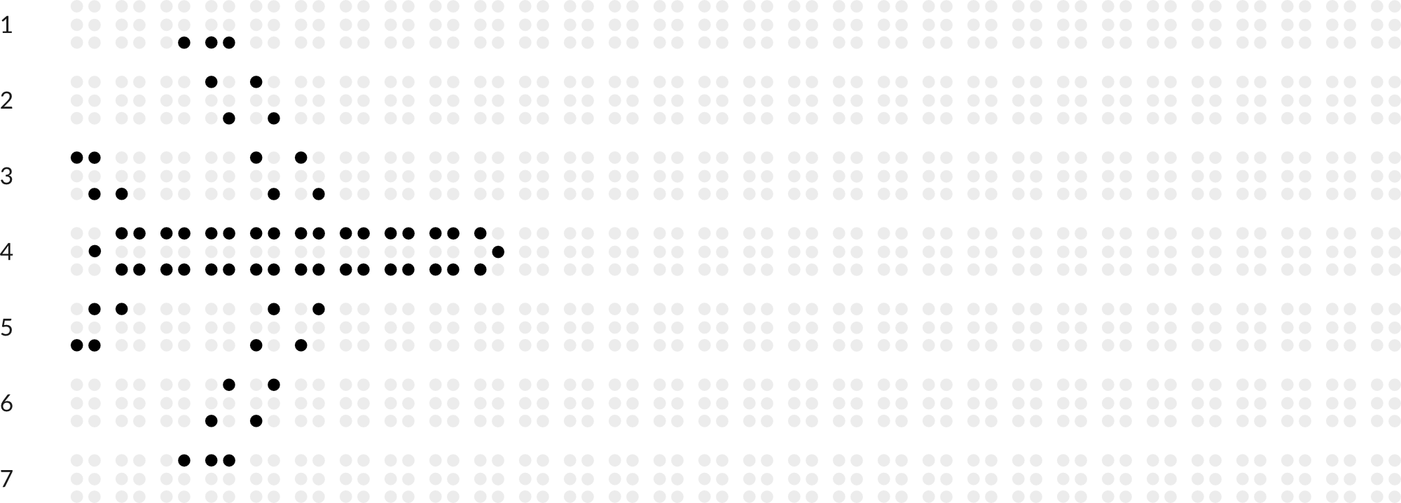 Braillebild mit Raster: Flugzeug 2