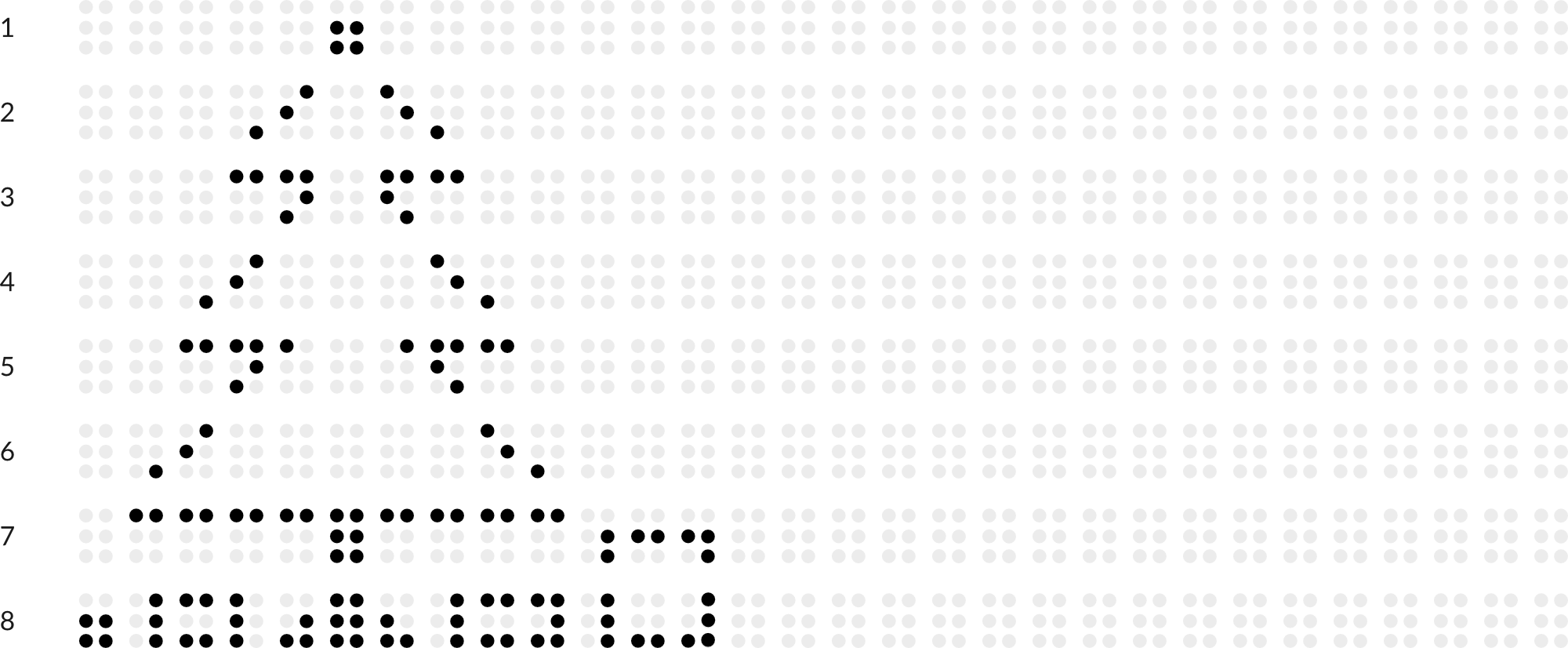 Braillebild mit Raster: Weihachtsbaum