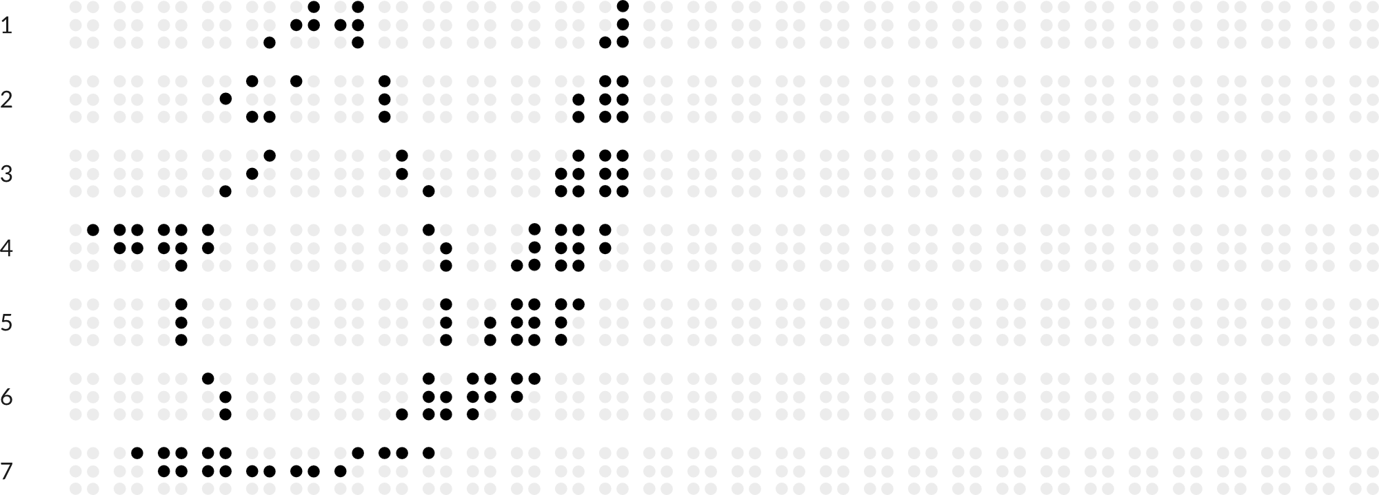 Braillebild mit Raster: Eichhörnchen