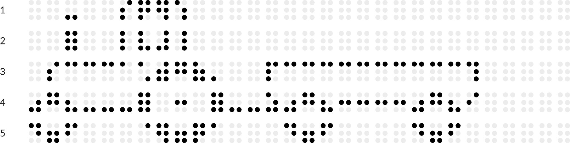 Braillebild mit Raster: Traktor