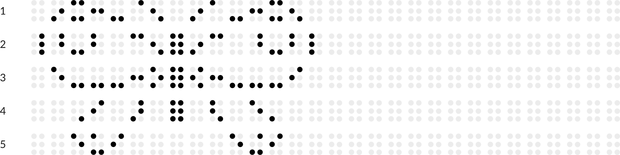 Braillebild mit Raster: Schmetterling