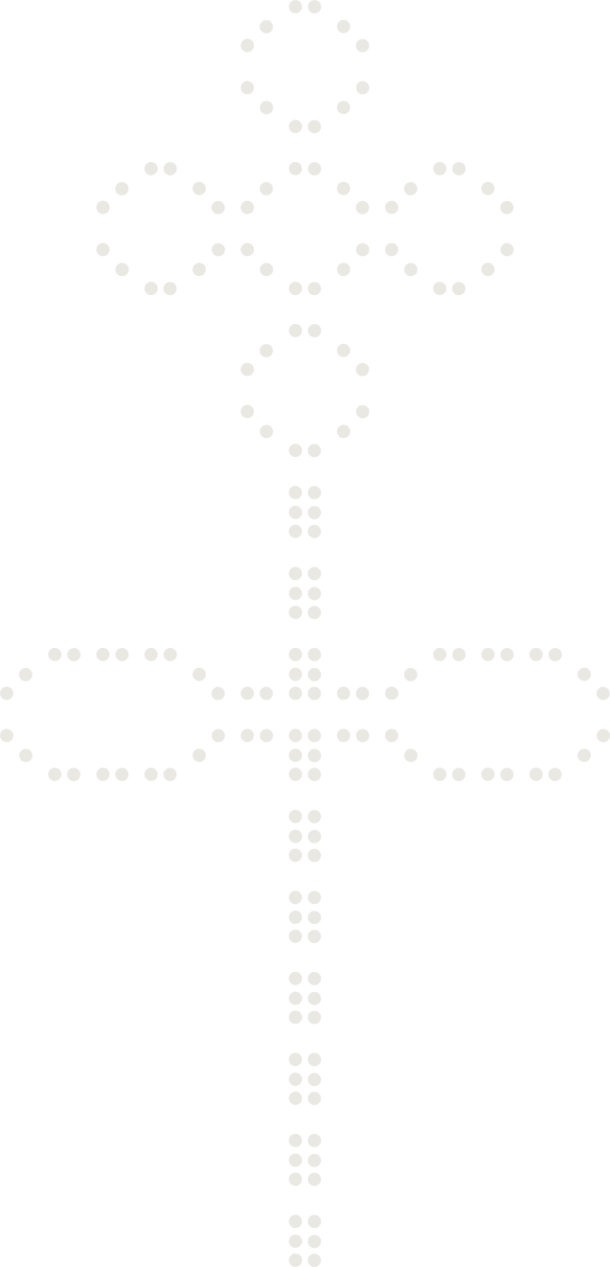 Braille drawing of a flower