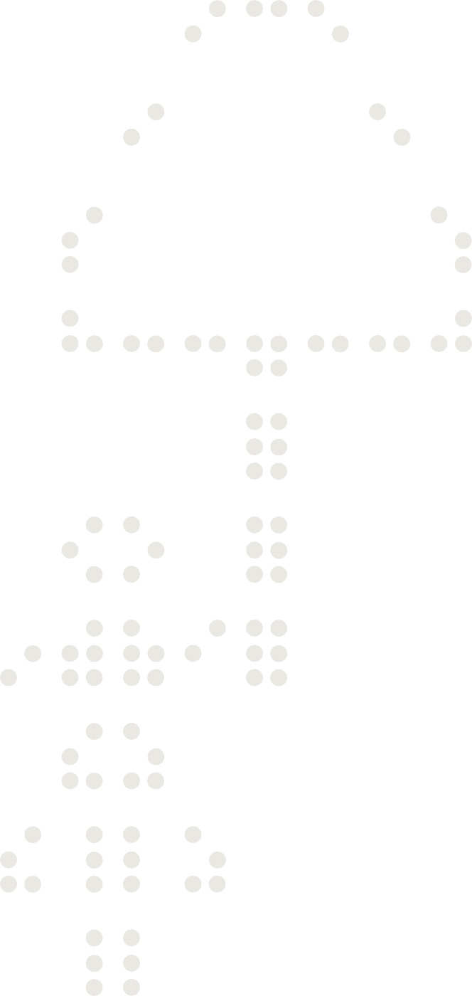 Braille drawing of a girl on a rainy day