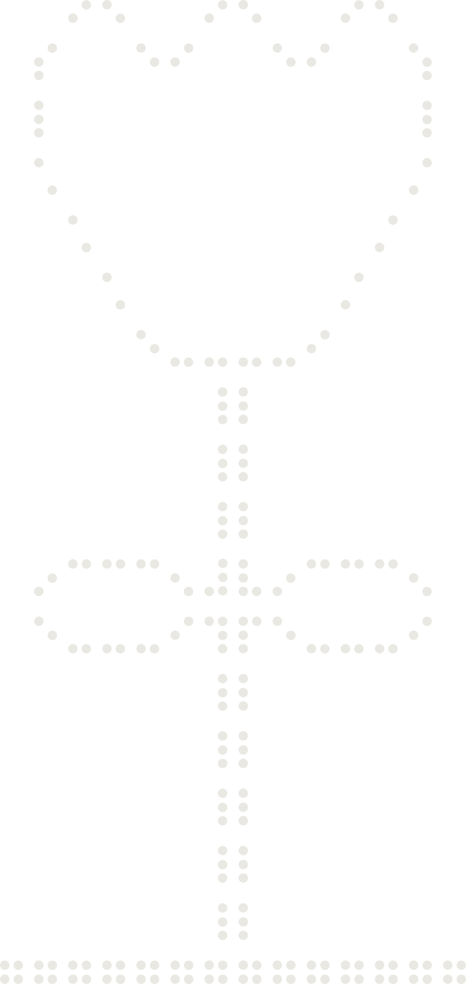 Braille drawing of a tulip