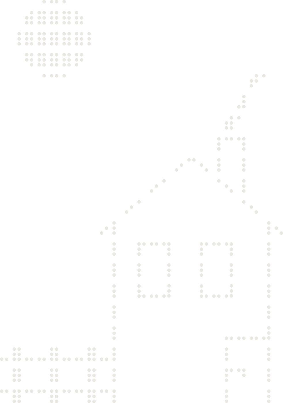 Braille drawing of a house