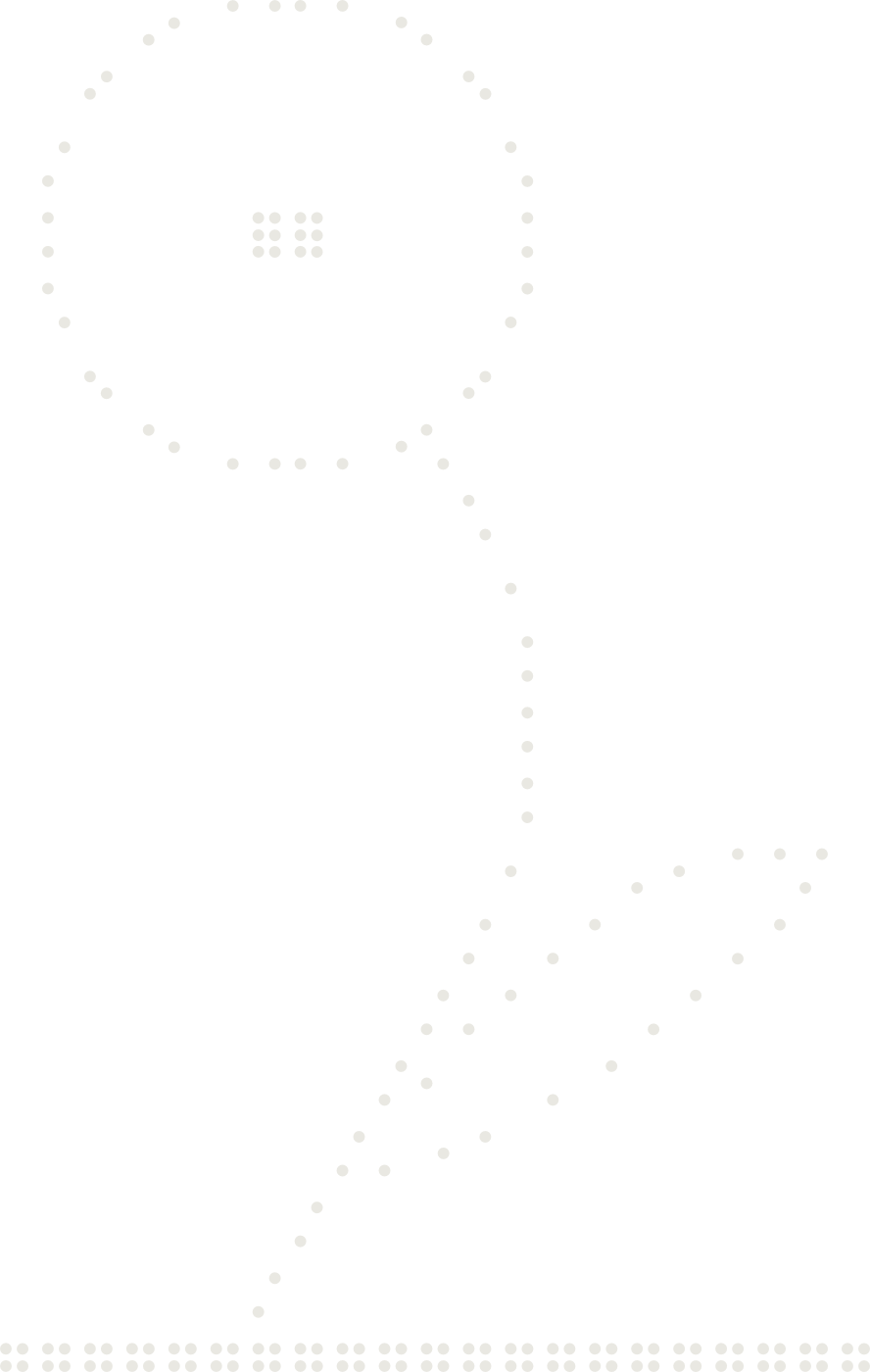 Braille drawing of a flower