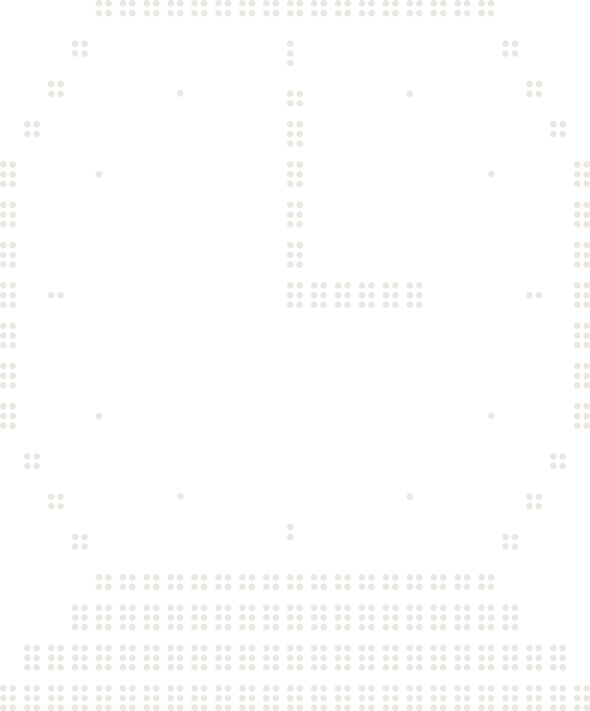 Braille drawing of a clock