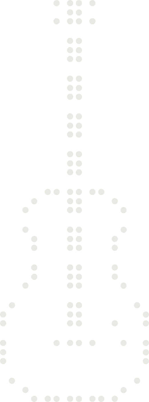 Braille drawing of a electric guitar