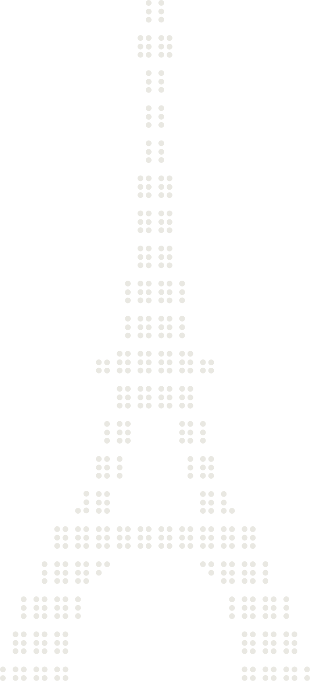 Braille drawing of the Eiffel Tower