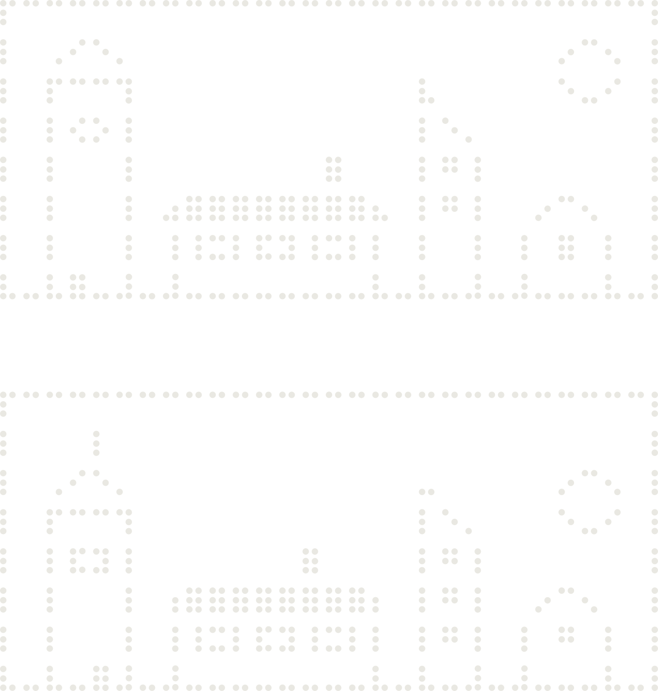 Braille drawing of a picture puzzle: city