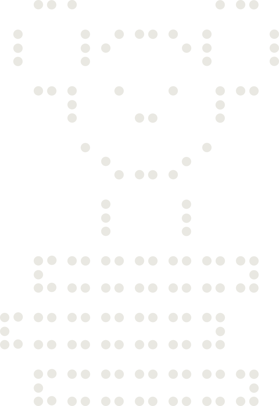 Braille drawing of a reading bear