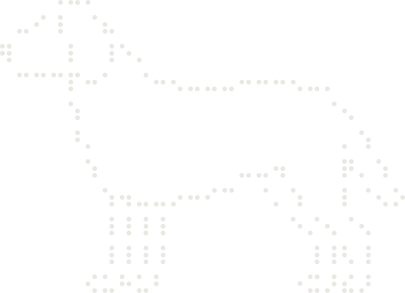 Braille drawing of a dog