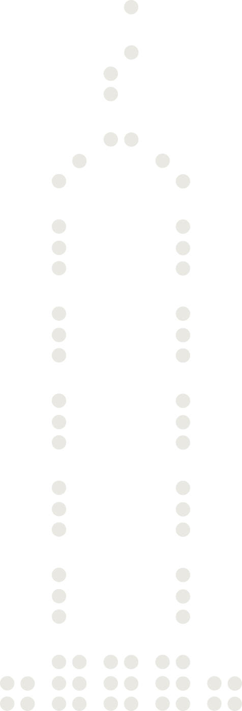 Braille drawing of a candle