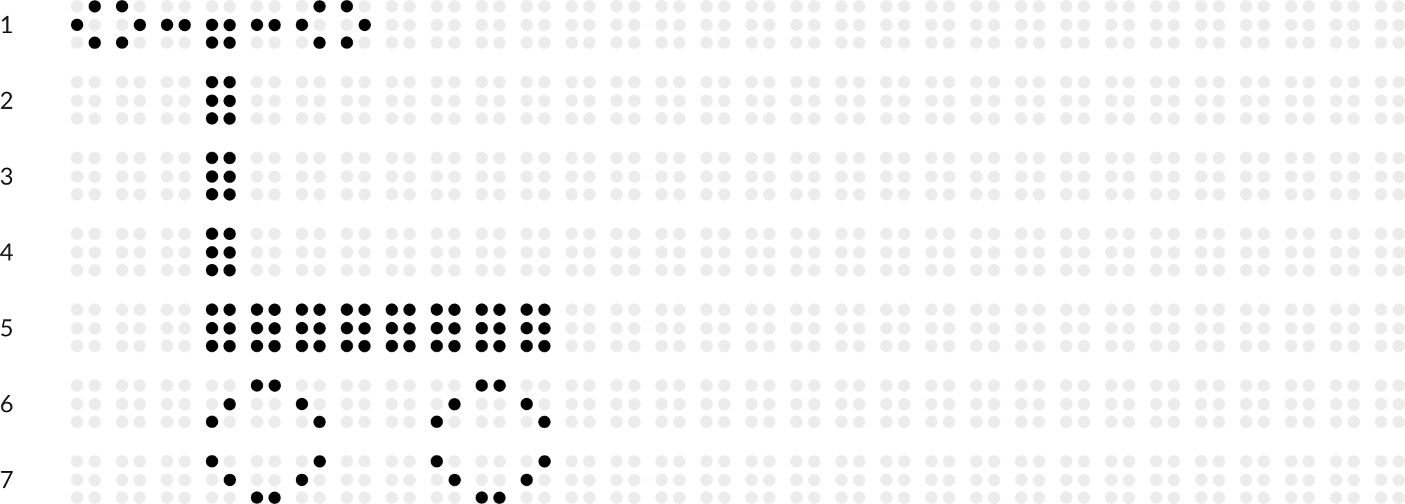 Braille drawing with grid: scooter