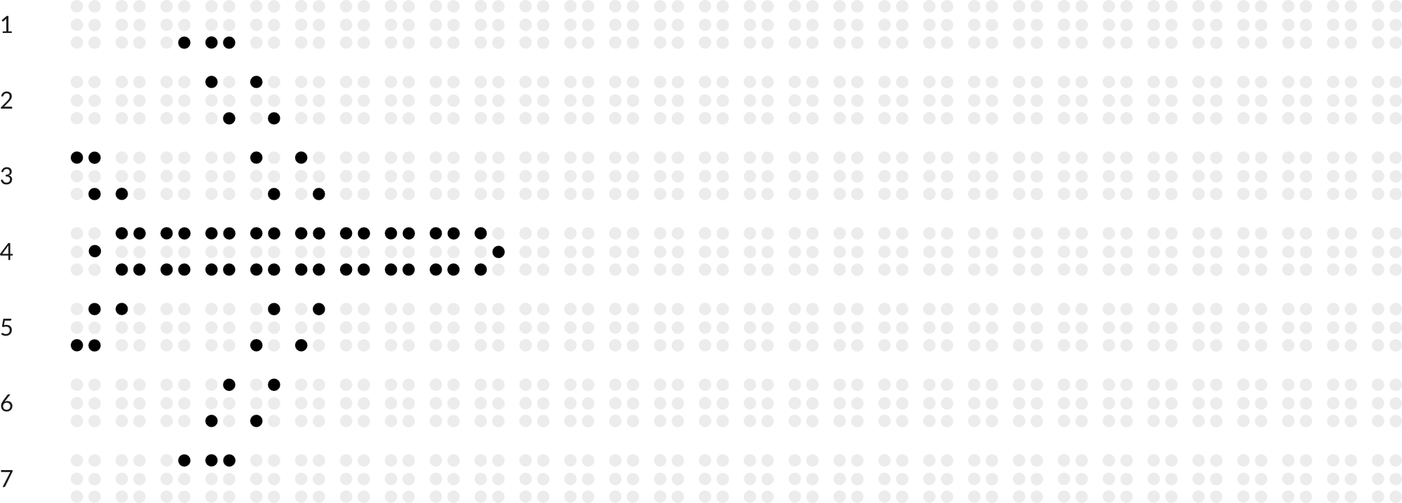 Braille drawing with grid: airplane 2