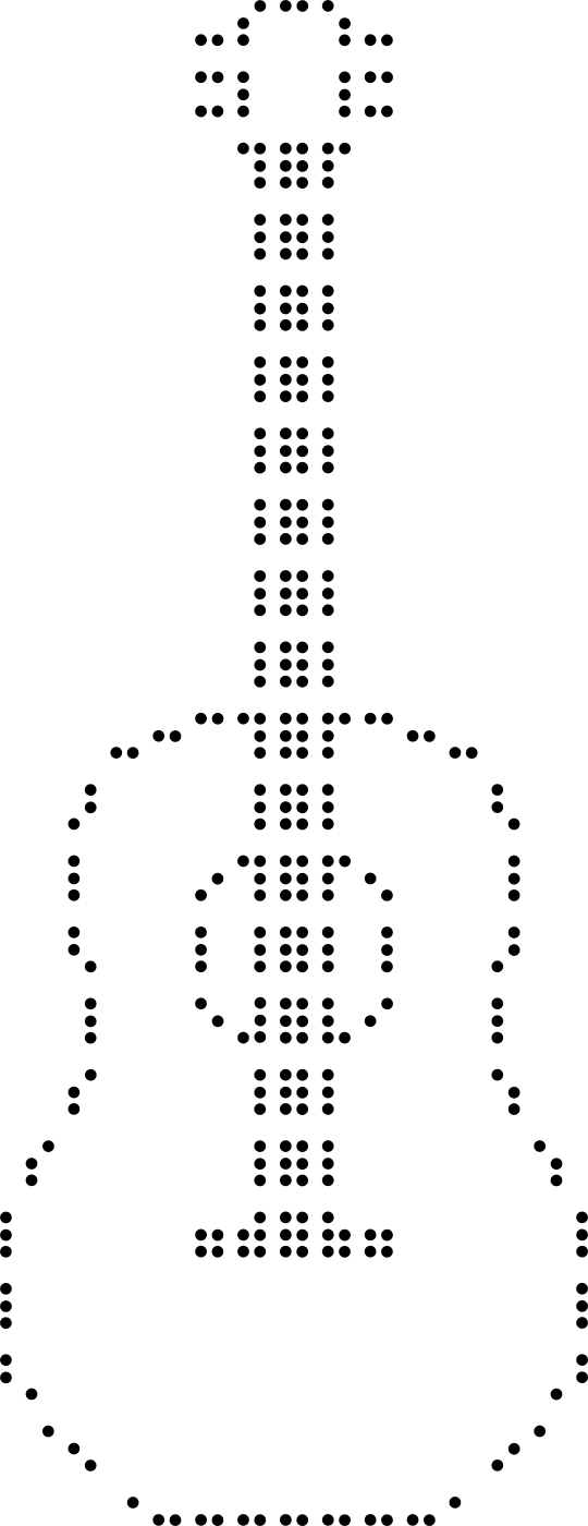 Braille drawing of a guitar