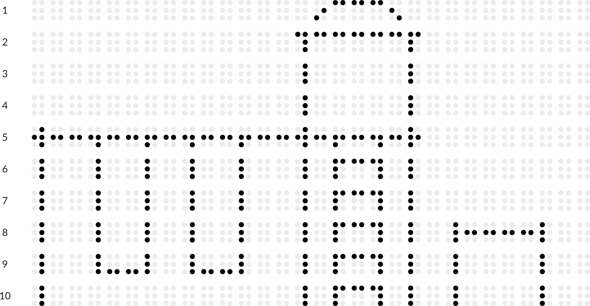 Braille drawing with grid: playground