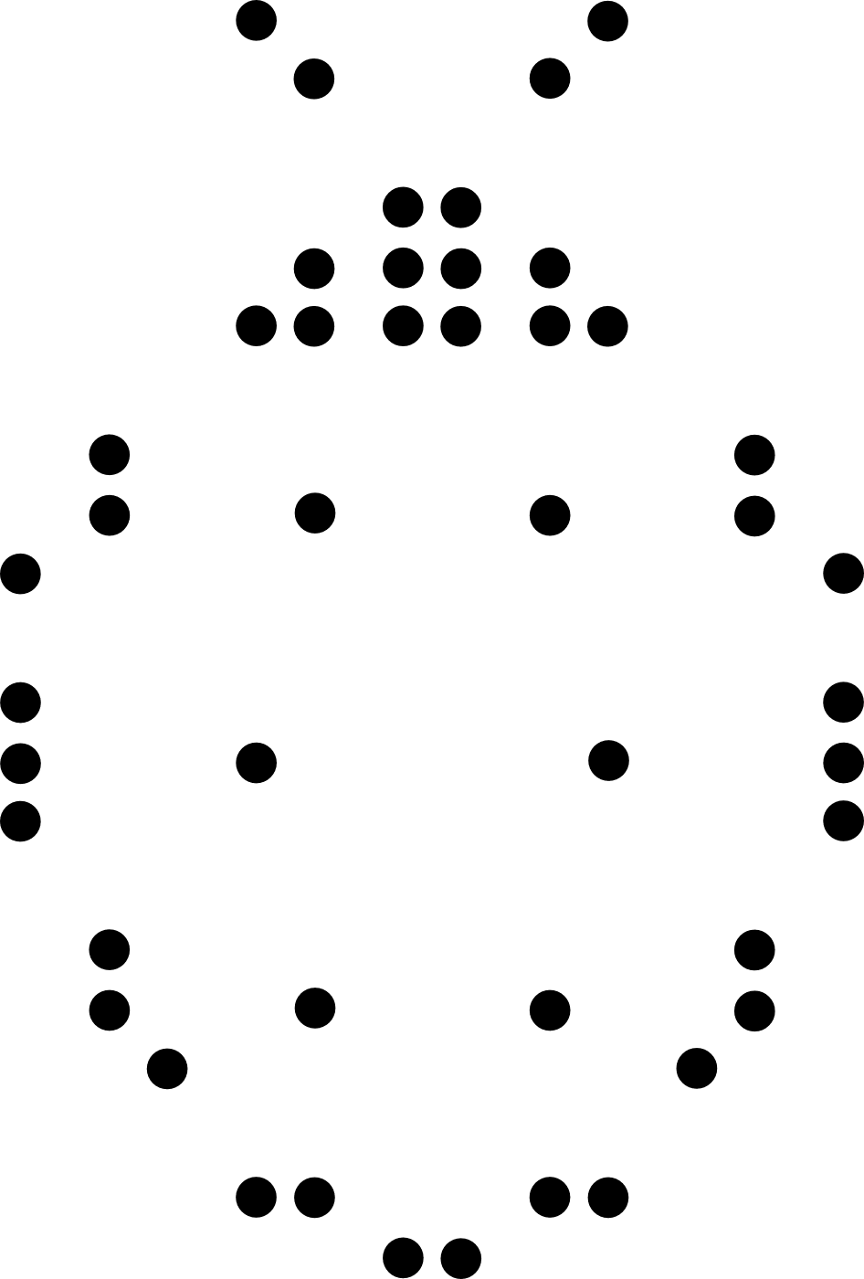 Braille drawing of a ladybird